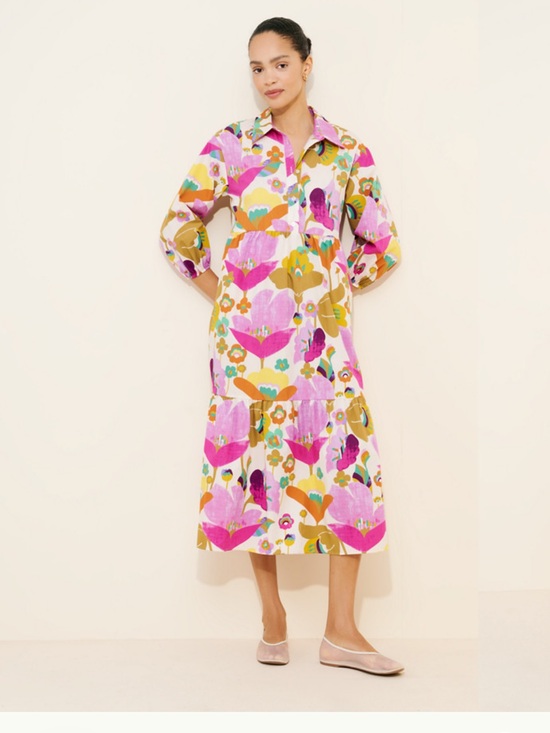 Anthropologie Dresses & Skirts - NWT Anthropologie size XL The Bettina tiered shirt dress in multi colors